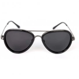 Aviator Unisex Polarized Sunglasses UV400 Protection Designer Sun Glasses for Man/Women - Black-9 - CA18DA7IMEK $18.75
