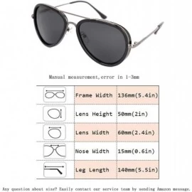 Aviator Unisex Polarized Sunglasses UV400 Protection Designer Sun Glasses for Man/Women - Black-9 - CA18DA7IMEK $9.13