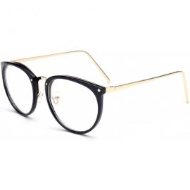 Cat Eye Glasses Transparent Women's Frame Degree Eyeglasses Oversized Cat Eye Clear Lens - Black - CI197A2QR7E $26.81