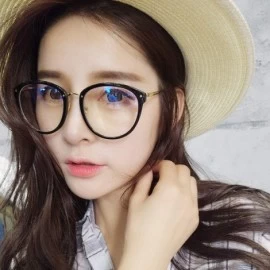 Cat Eye Glasses Transparent Women's Frame Degree Eyeglasses Oversized Cat Eye Clear Lens - Black - CI197A2QR7E $55.08