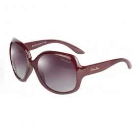 Round Oversized Women's Uv400 Protection Polarized Simple Sunglasses Lsp3113 - Polarized Red - CD11PAHPADF $23.42