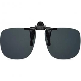 Sport Clip On- Flip Up- Adjustable Spring Clip on- Driving Lens - B2 Medium Size Square / Smoke Lens - CC18WZQ7CWZ $13.15