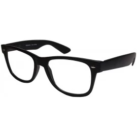 Rectangular Deluxe Spring Hinge Reading Glasses Classic style - Black - CF17YYQMS77 $8.26