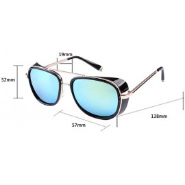 Goggle Classic steampunk sunglasses street style Men/Women Sunglasses Vintage goggle - Black/Grey - CL185398GZI $7.96