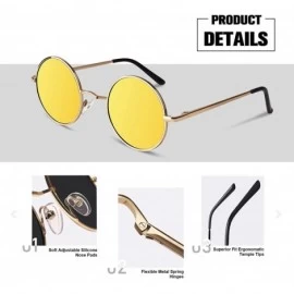 Round Retro Round Polarized Steampunk Sunglasses Side Shield Goggles Gothic S92-ADVANCED POLARIZED - CP18NL9U2X6 $22.67