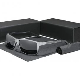 Oversized Men's 2020 aluminum-magnesium sunglasses driving mirror polarized glasses that man/woman UV400 - Blue Gun - C61982Y...
