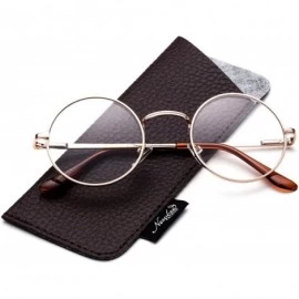 Round Round Retro John Lennon Sunglasses & Clear Lens Glasses Vintage Round Sunglasses - Clear Lens - Gold - CW18KMYU89C $17.74