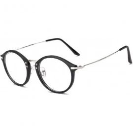 Round Round Frame Nearsighted Glasses Male Female metal frame resin lenses - Sand Black - CI18G6WKNG9 $19.93