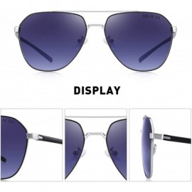 Sport Unisex Polarized Sunglasses Men - Black Silver&gray - C118A380D2I $20.98