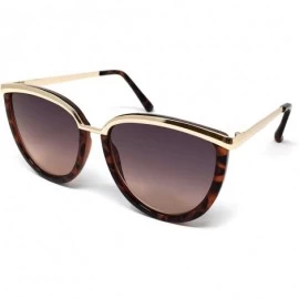 Round Womens Sunglasses 100% UV Protection - See Shapes & Colors - Tortoise Shell Cateye - CV18RRW77W2 $20.61