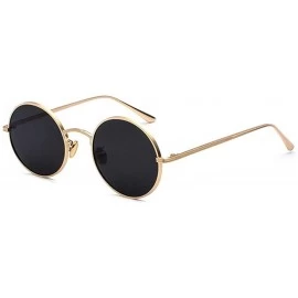 Oval sunglasses for women Oval Vintage Sun Glasses Classic Sunglasses - N01-gold-grey - C718WXSDQ72 $50.35