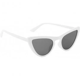 Sport Classic style Cat Eye Sunglasses for Unisex PC Resin UV 400 Protection Sunglasses - White - C018SZUGNAY $18.24