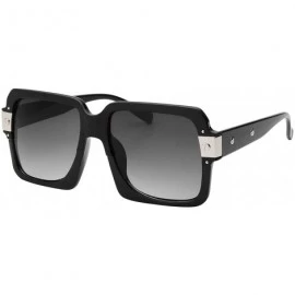 Square Street Fashion Thick Studded Rectangular Frame Sunglasses - CK18YY27GKI $19.37