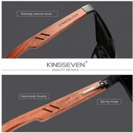 Rectangular Genuine adjustable sunglasses Square men polarized UV400 Al-Mg And Bubinga Wood - Gun/Gray - CA18WO7WRMT $43.05