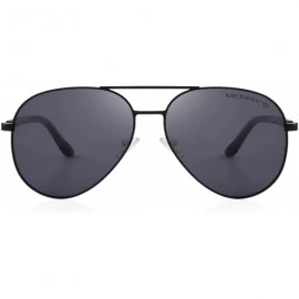 Goggle Classic Pilot Sunglasses Womens Polarized Mirror with Case - UV 400 Protection 62MM - Black - CM18KK32Z2H $14.16