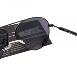 Goggle Classic Pilot Sunglasses Womens Polarized Mirror with Case - UV 400 Protection 62MM - Black - CM18KK32Z2H $14.16