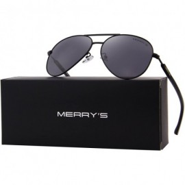 Goggle Classic Pilot Sunglasses Womens Polarized Mirror with Case - UV 400 Protection 62MM - Black - CM18KK32Z2H $14.16