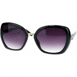 Butterfly Womens Rectangular Metal Bridge Butterfly Designer Fashion Sunglasses - Black - C311NV5OX1Z $7.92