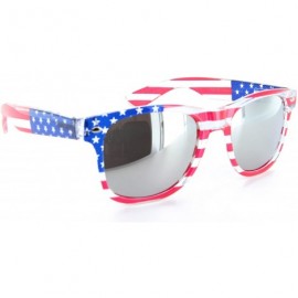 Oversized American Flag Retro Classic Sunglasses Glasses Box Set - Assorted - CT11MDH4UI3 $22.65