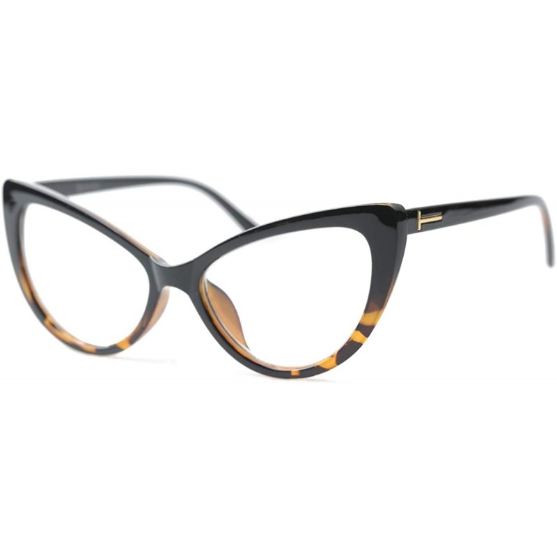 Womens Oversized Fashion Cat Eye Eyeglasses Frame Large Reading Glasses ...