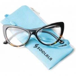 Butterfly Womens Oversized Fashion Cat Eye Eyeglasses Frame Large Reading Glasses - Leopard - CJ12O8J1LME $10.59