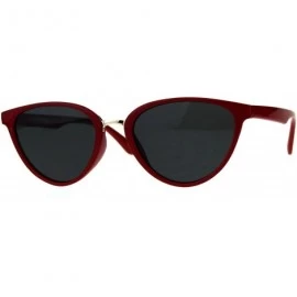 Oval Womens Sunglasses Designer Fashion Triangular Oval Frame UV 400 - Red - C618DM6DQNN $19.18