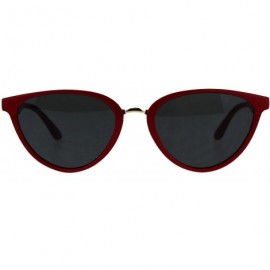 Oval Womens Sunglasses Designer Fashion Triangular Oval Frame UV 400 - Red - C618DM6DQNN $8.67