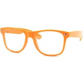 Wayfarer P713CL Wayfarer Unisex Clear Lens Spring Hinge Glasses - Black - CR12EQKPZB5 $12.12