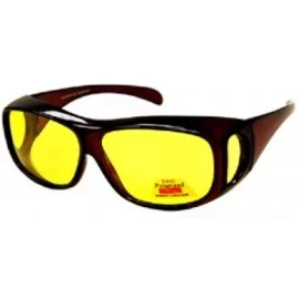 Goggle Polarized Night Driving Fit Over Wear Over Reading Glasses Sunglasses - Large 65MM - Tortoise - CC18NRXT93K $25.69