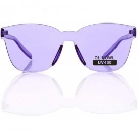 Oversized Oversized Sunglasses Transparent Eyeglasses - Purple - CZ18I26ATL2 $16.61