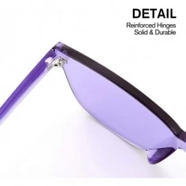 Oversized Oversized Sunglasses Transparent Eyeglasses - Purple - CZ18I26ATL2 $8.76