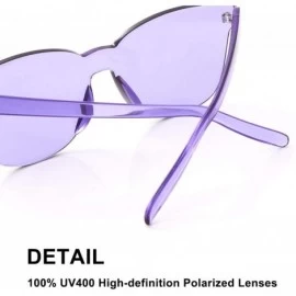 Oversized Oversized Sunglasses Transparent Eyeglasses - Purple - CZ18I26ATL2 $8.76