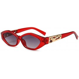Goggle Retro Vintage Narrow Cateye Sunglasses for Women Clout Goggles hexagon Leopard sunglasses - 6 - C2193GALKEE $31.81