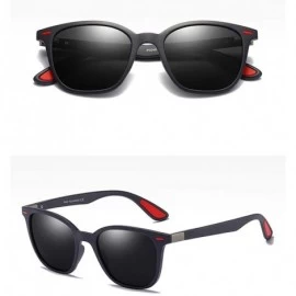 Square Hot Sale Sunglasses Men Polarized Tr90 Driving Square Sun Glasses Male TAC Lens - Dark Blue - C918KNOAZQY $12.43