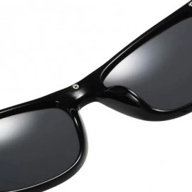 Semi-rimless HD Polarized Sunglasses for Men and Women Matte Finish Sun Glasses Color Mirror Lens 100% UV Blocking - B - C619...