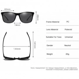 Semi-rimless HD Polarized Sunglasses for Men and Women Matte Finish Sun Glasses Color Mirror Lens 100% UV Blocking - B - C619...
