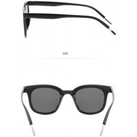 Oversized Vintage Sunglasses-Unisex Classic Polarized Lightweight Oversized Glasses - Black - CL18RU9E4WD $9.41