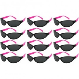 Sport 12 Pack 80's Style Neon Party Sunglasses Adult/Kid Size with CPSIA certified-Lead(Pb) Content Free - C612MXBEVL4 $11.23