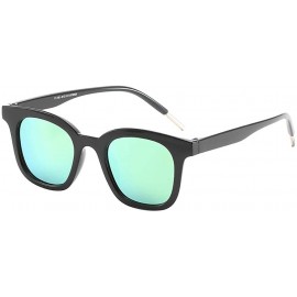 Square Classic Square Polarized Sunglasses Unisex UV400 Mirrored Fashion Sun glasses Eyewear - Green - CP19482UKZA $7.63