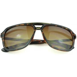 Sport Oversized Aviator Style Unisex Sunglasses - Pure Tortoise - CR129IJX7OB $7.00