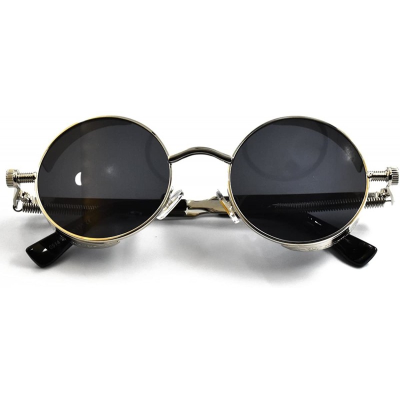 Lennon Gothic Steampunk Sunglasses Black Yellow Tinted Shades - Black ...
