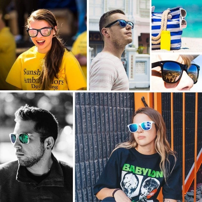 Mirrored Polarized Sunglasses Reflective Sun Glasses for Men Women