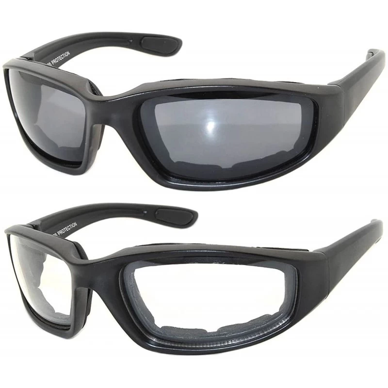 Goggle Riding Glasses - Smoke + Clear (2 Pack) - C4127HAQPRD $11.20