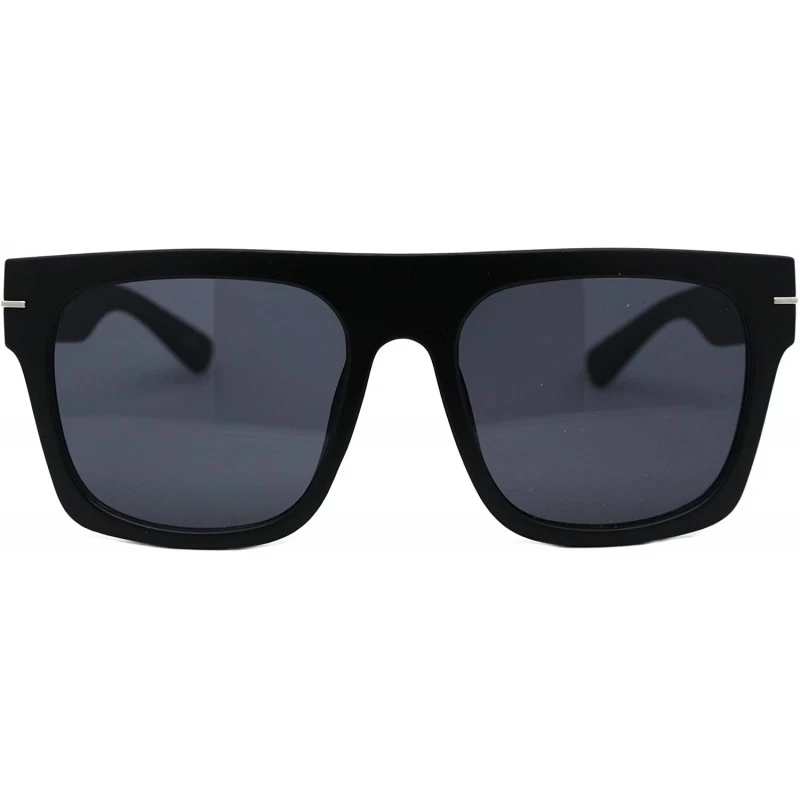 Square Stylish Square Sunglasses Unisex Designer Fashion Shades UV 400 - Matte Black (Black) - CQ195M3WZD9 $8.79