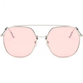 Oval Retro Round Sunglasses Women Luxury Mirror Sun Glasses Vintage Lunette De Soleil Femme - Silvertrans - CT197Y7LYN0 $14.44