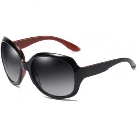 Round Classic Oversized Womens Polarized Sunglasses Uv400 Protection Fashionwear Pop Sun Eye Glass - Black&red - CD18MG5XU8R ...