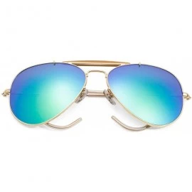 Oversized Glass Lens Aviation Sunglasses Polarized Men Women 58Mm Pilot Classic Brand Glasses Uv400 - Silver Glass - C218W8X7...