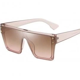 Round Fashion Man Women Irregular Shape Sunglasses Glasses Vintage Retro Square Sunglasses Flat Shades Oversize - D - C819075...