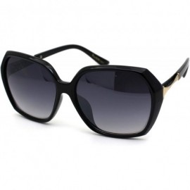 Butterfly Womens Chic Butterfly Designer Fashion Plastic Sunglasses - Black Gold Smoke - CG18WS3KOE3 $25.57