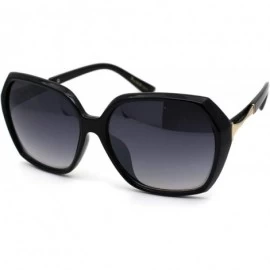 Butterfly Womens Chic Butterfly Designer Fashion Plastic Sunglasses - Black Gold Smoke - CG18WS3KOE3 $23.99